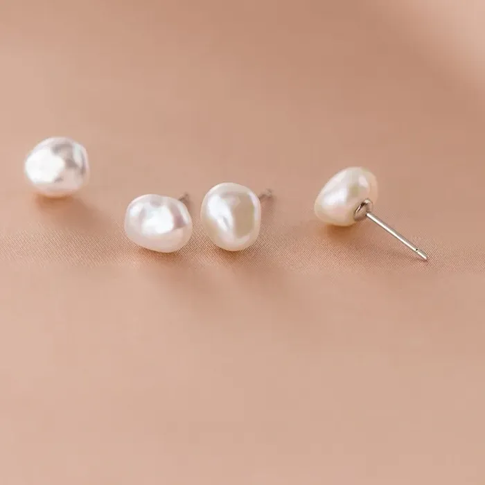 Authentic Iridescent Tide Freshwater Pearl Studs