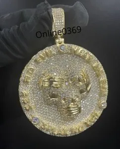 Authentic The Three Mystic Sages Moissanite Talisman in Radiant Gold-Plated Silver