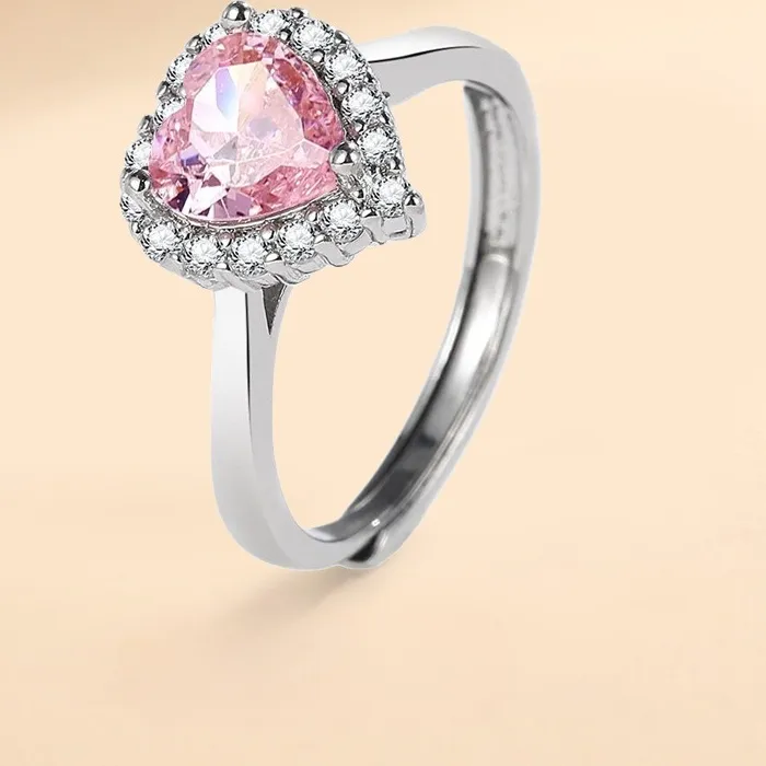 Authentic Rosy Aura of Devotion: Pink Zircom Ring