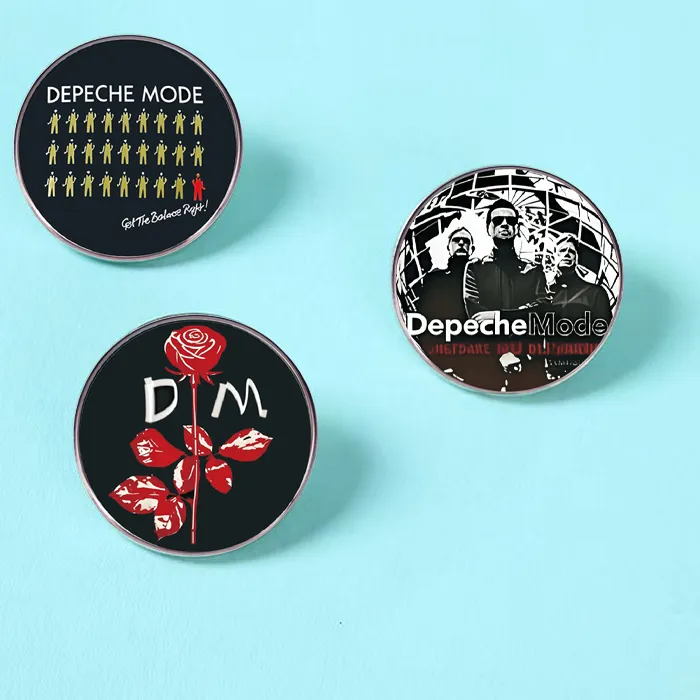 Authentic Depeche Mode Band Pin Rock Music Brooch Badge Fan Collection Jewelry Gifts Clothing Accessories