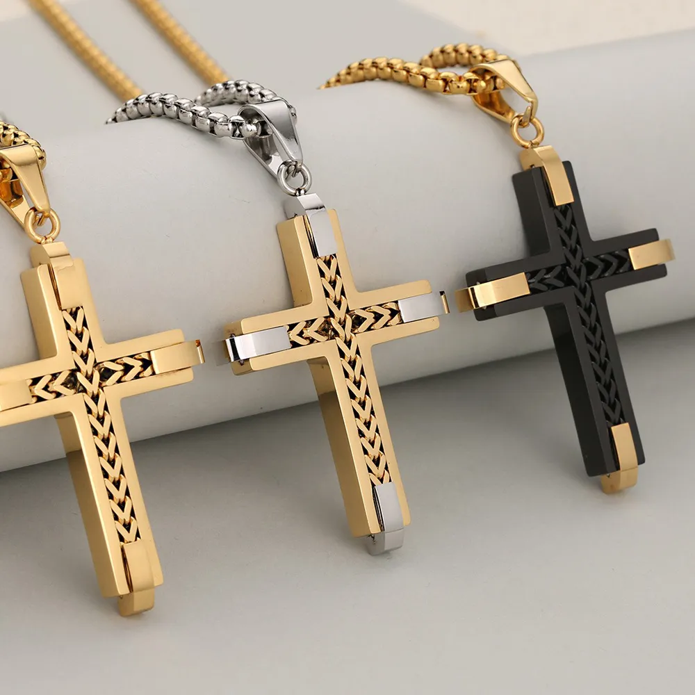 Authentic The Sanctified Braided Cross Pendant in Radiant Gold