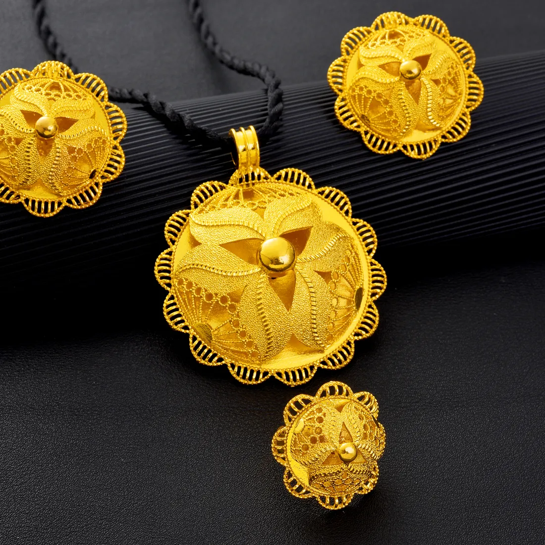 Authentic The Bloom of Eternal Radiance: Ethiopian Floral Talisman Set
