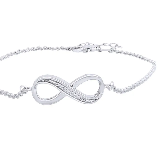 Authentic The Eternal Embrace Infinity Diamond Bracelet in Radiant 14K Gold