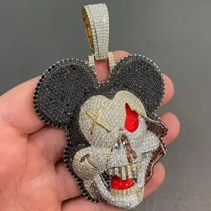 Authentic The Celestial Icon: 4.00Ct Round Cut Moissanite Mickey Mouse 14K Gold-Plated Talisman