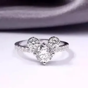 Authentic Celestial 2.12‑Ct Lab‑Created Diamond Ring – 14K White‑Gold Plated Aura