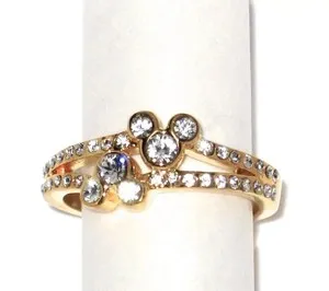 Authentic The Celestial Mickey Solitaire: 2Ct Lab-Created Diamond Ring in Radiant 14k Gold Plate