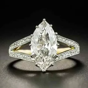 Authentic The Golden Dawn Marquise Moissanite Sanctuary Ring