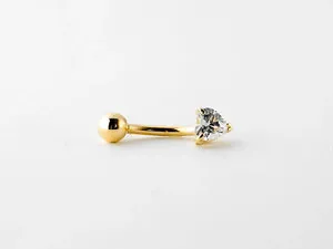 Authentic Heart of the Goddess: Moissanite Heart of Gold