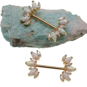 Authentic Celestial Fire Opal Radiance Nipple Adornment