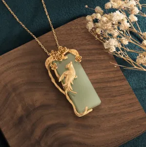 Authentic The Golden Phoenix Jade Amulet of Rebirth