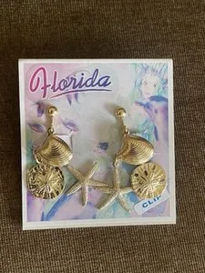 Authentic Tides of Serenity: 14 Karat Gold Plated Sea Shells Dangle in Harmony