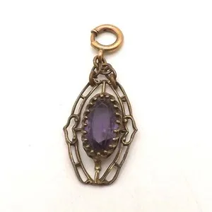 Authentic The Violet Flame: Victorian Gold-Plated Amethyst Birthstone Talisman