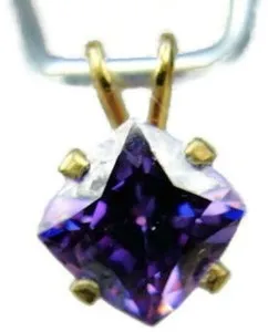 Authentic Mystic Violet Amethyst Pendant – Gold‑Plated 925 Silver Talisman