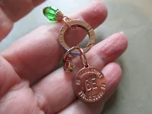 Authentic The Verdant Heart: Rose Gold-Plated Birthstone Amulet