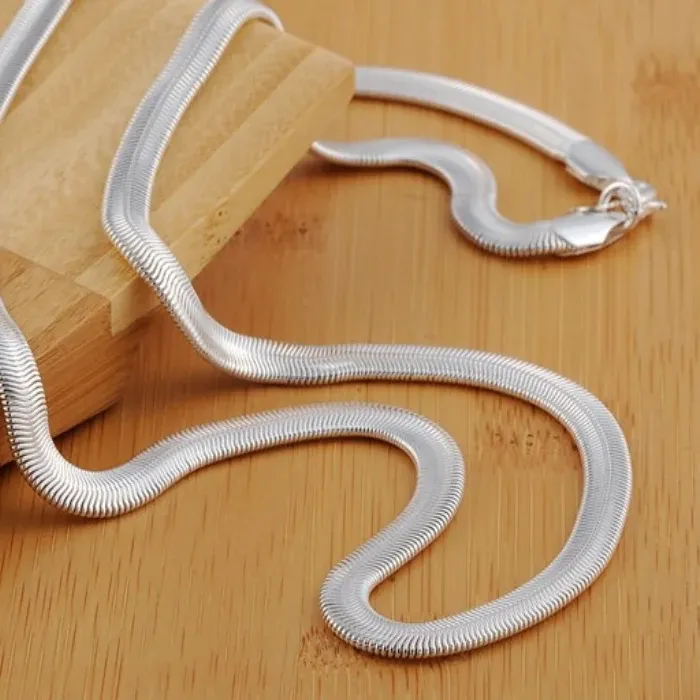 Authentic The Serpentine Conduit: 925 Sterling Silver Snake Bone Chain