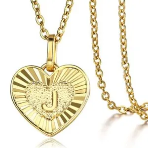 Authentic Sacred Love Anchor: Gold Plated Heart Initial Letter Pendant Necklace
