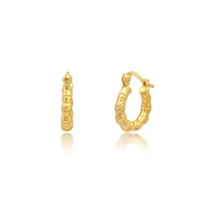 Authentic Celestial Bamboo Whispers: Radiant Gold Hoop Talismans