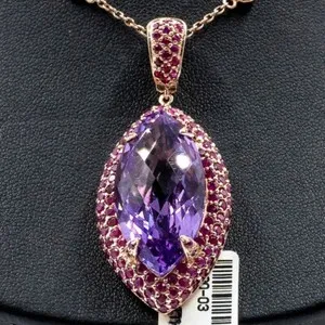 Authentic Celestial Radiance: Amethyst and Ruby Sacred Talisman