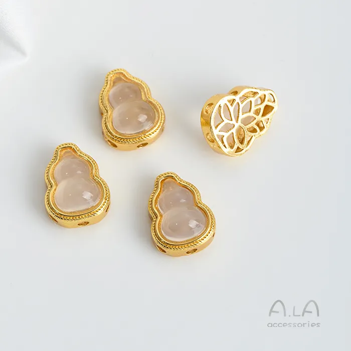 Authentic Natural South Red Agate, Candy White Agate, Gourd, Cat Paw & Peach Blossom Charms Spacer Beads For Diy Pendant Jewelry
