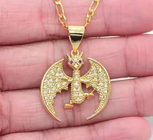 Authentic The Nocturnal Guardian: 14K Gold-Plated Bat Charm