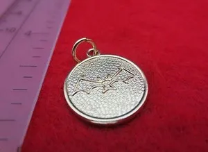 Authentic Moonlit Wings of Transformation: 14KT Gold Plated Bat Charm Pendant