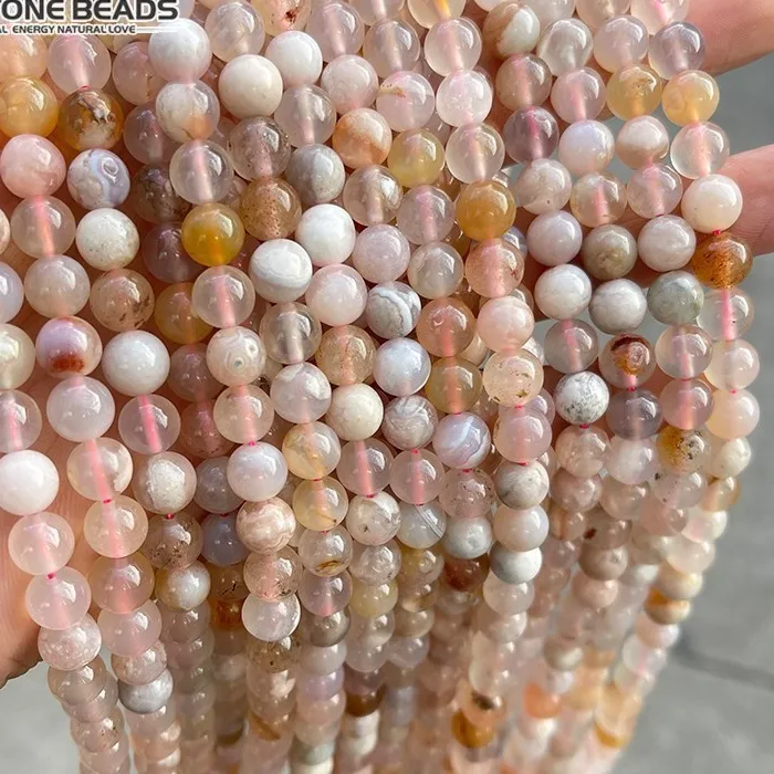 Authentic Sacred Sakura Agate Blossoming Spirit Beads