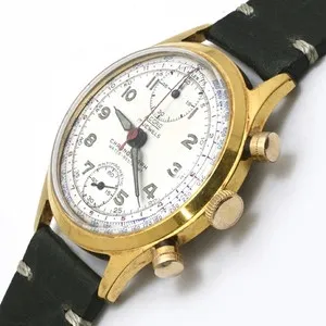 Authentic The Chronos Keeper: 1940s Vintage Gold-Plated Chronograph