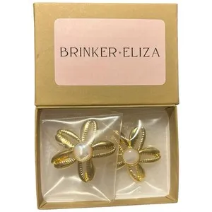 Authentic Radiant Luminescence 24ct Gold Plated Mother of Pearl Talisman Earrings
