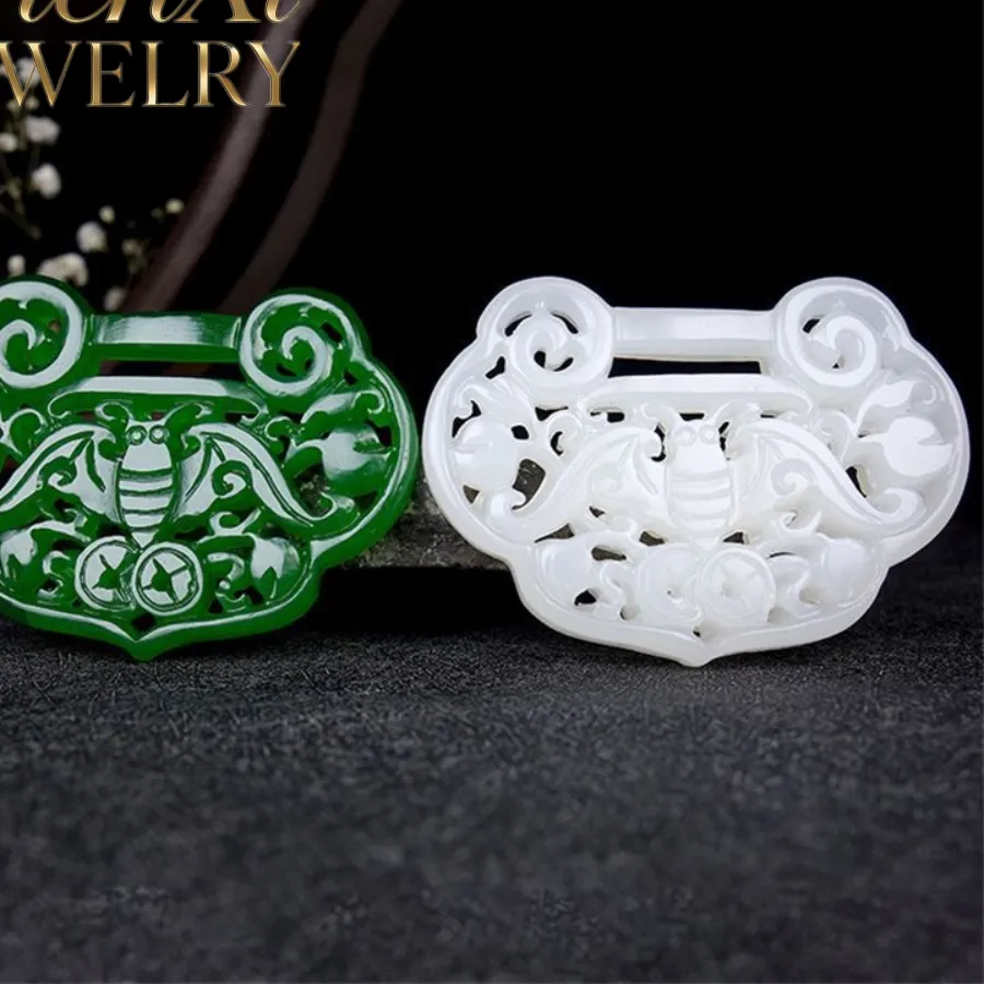 Authentic The Celestial Bat of Longevity: A Sacred Hetian Jade Talisman
