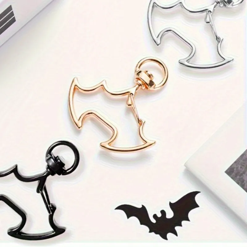 Authentic Midnight Wings: 10 Enchanted Bat Keychains with Lobster Claw Fastenings - Handcrafted Amulets for Protection and Transformation