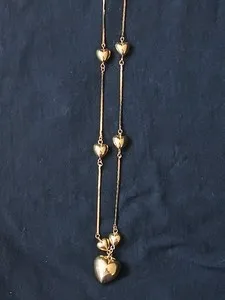 Authentic The 1980s Eternal Pulse Gold-Plated Puffy Heart Talisman