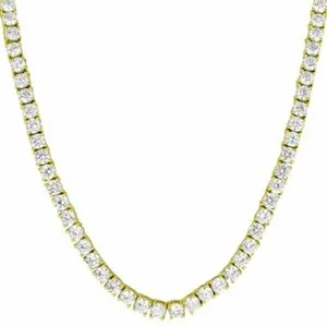 Authentic The Celestial Luminary: 14K Gold-Plated Sterling Silver Tennis Strand