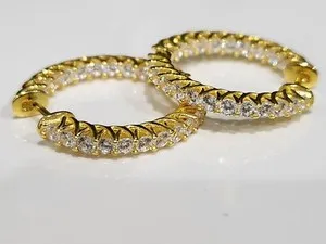 Authentic Eternal Verdure: Mossanites in 18k Gold Plated Radiance
