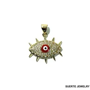 Authentic Radiant Shield 14k Gold Plated Evil Eye Talisman