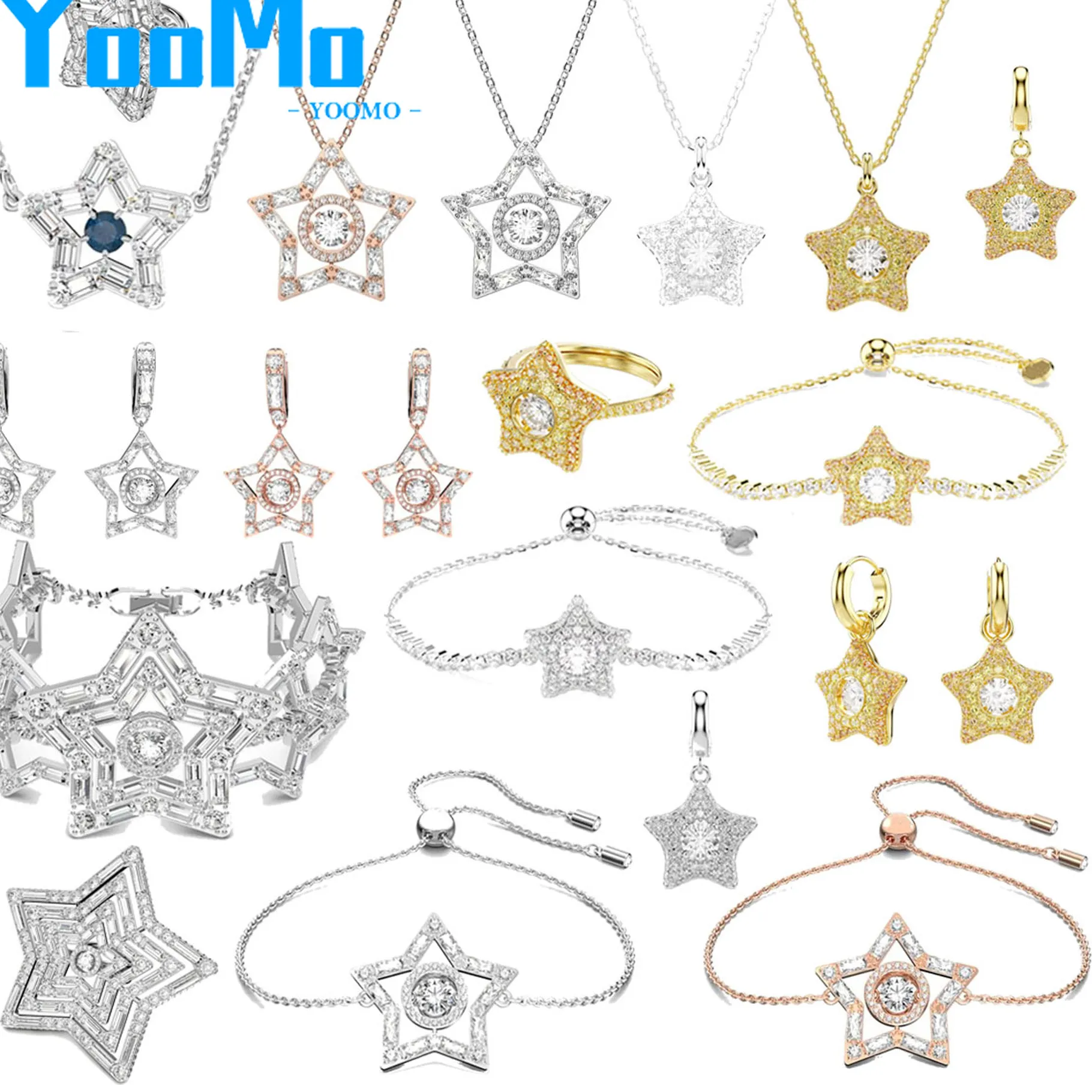 Authentic Pentagram of Eternal Guard – Crystal Necklace, Earrings, Bracelet & Ring Set