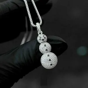 Authentic The Frost Alchemist Moissanite Snowman Talisman in 14k White Gold Finish