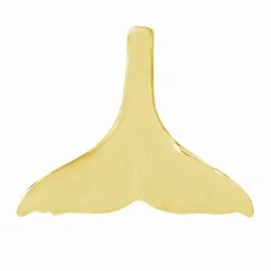 Authentic Talisman of the Ocean's Liberty Whale Tail Pendant in 14K Gold-Plated Silver