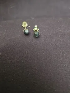 Authentic The Obsidian Gaze: Small Gold-Plated Tiger Eye Stud Talismans