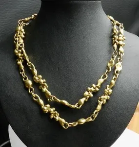 Authentic The Gilded Nomad: Brutalist Nugget Chain of Ancient Echoes