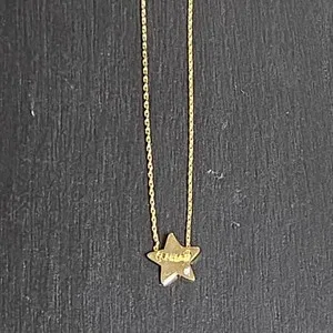 Authentic Celestial Starlight 14k Gold Plated Diamond Star Charm Necklace