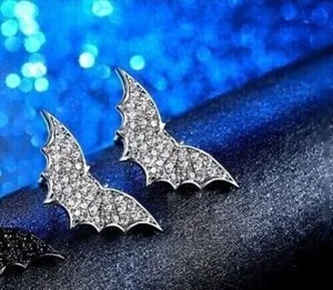 Authentic Nocturnal Elegance: Diamond Bat Wing Amulets