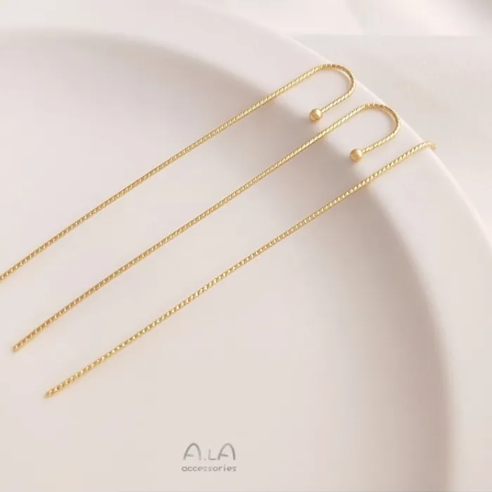 Authentic Celestial Whisper: 14K Gold Zircon Ear Adornments