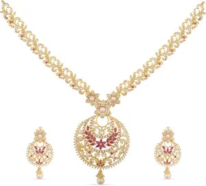 Authentic Celestial Nakshatra Gold‑Plated Necklace Set – Mystic Elegance