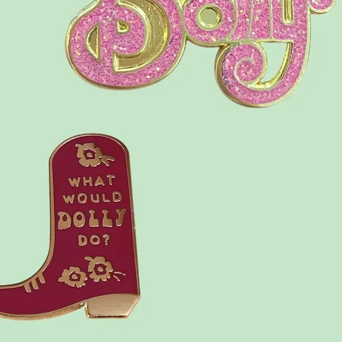 Authentic The Golden Iconoclast: What Would Dolly Do Enamel Talisman