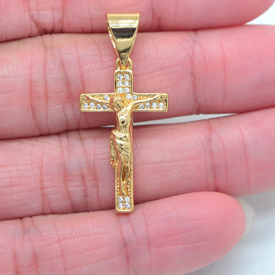 Authentic The Radiant Crucifix: A Gilded Vessel of Sacred Grace