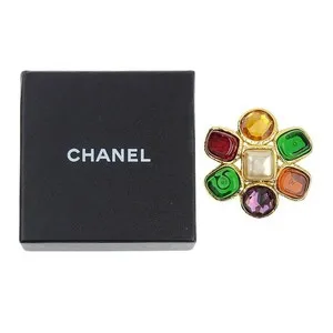 Authentic Guardian of Radiant Dreams: Gold-Plated Multicolor Brooch of Protection