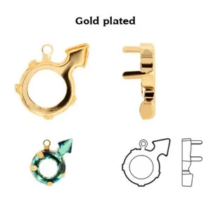 Authentic The Symbol Of Protection Gold- Plated Amulet With Crystals
