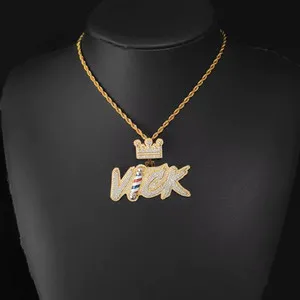 Authentic The Sovereign Crown Custom Enamel and Moissanite Talisman in 14K Yellow Gold Finish