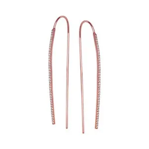Authentic Rose Gold Radiance - Sterling Silver Threader Earrings