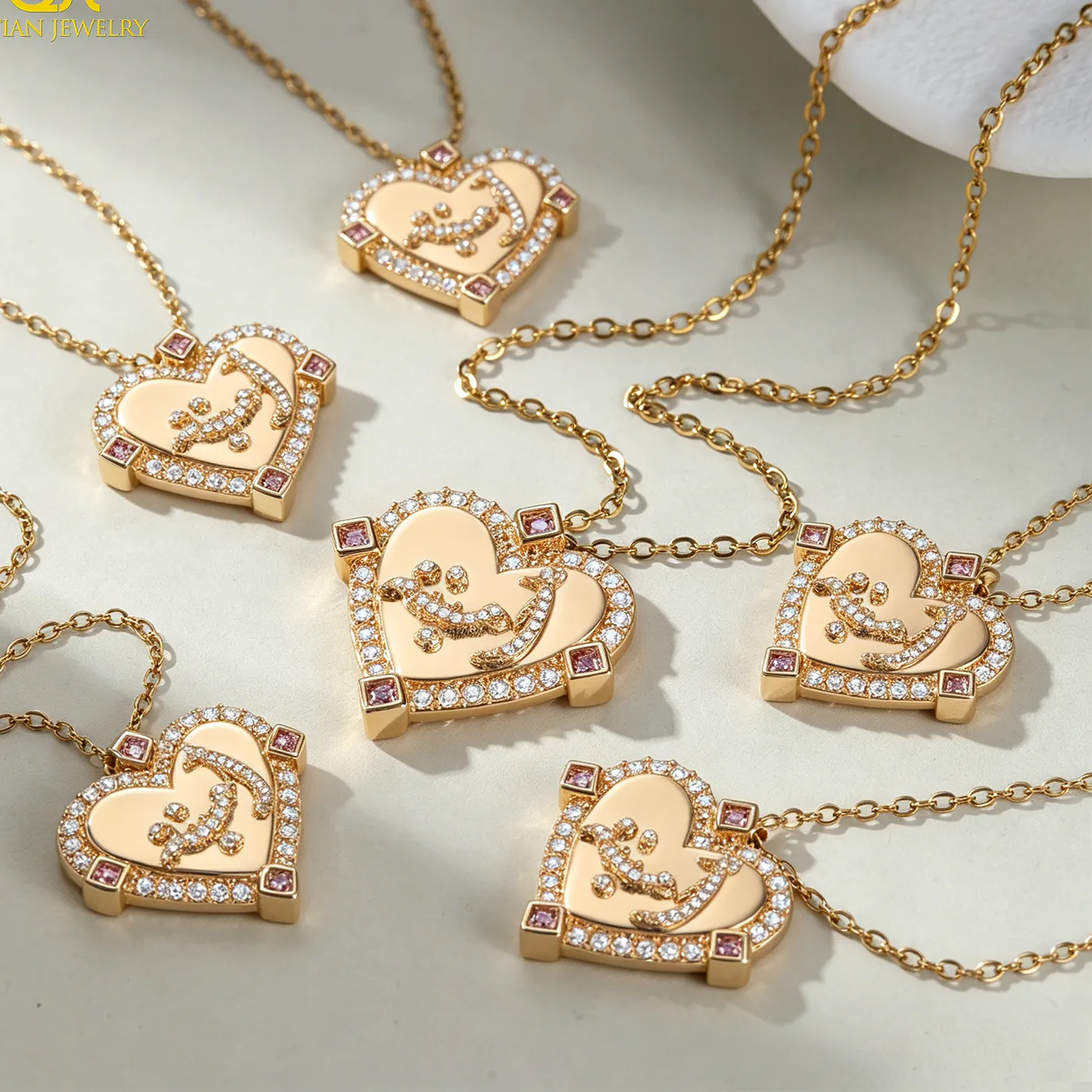 Authentic Heart of Devotion: Enchanted Arabic Calligraphy Pendant